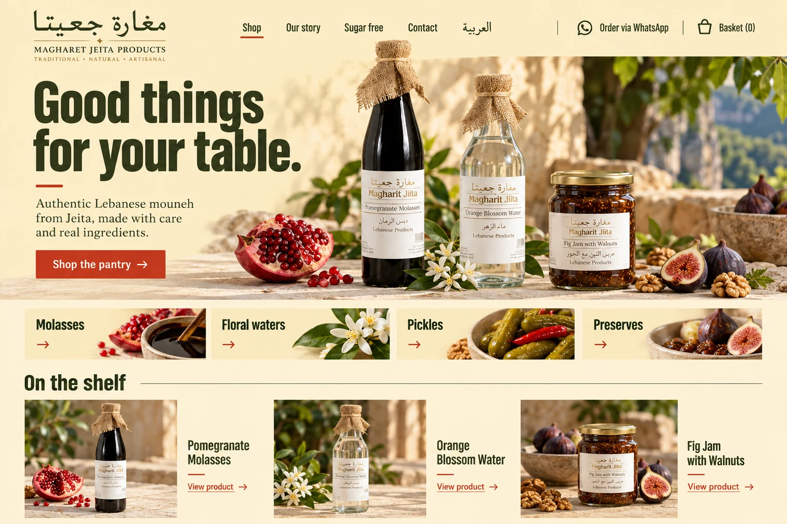 The contemporary grocer website concept